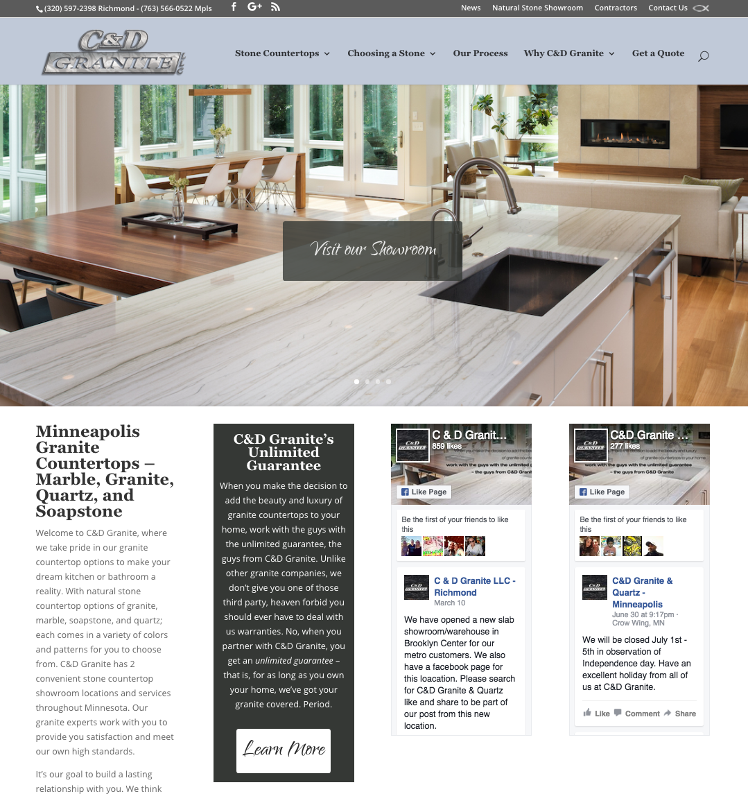 C&D Granite New website home page